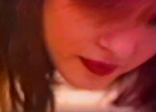 Animal sticks its nose and tongue in between those sexy cheeks