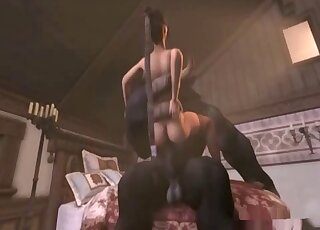 巨乳黑髮美女被巨根牛頭怪操弄