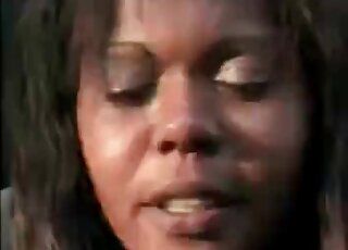 Ebony chick loves sucking thick shaft of a horse during zoo porn