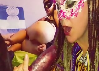 Special treat for this thirsty cam girl in real zoophilia