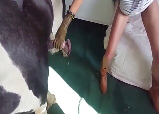 Orgasmic fuck scene with a zoophile that needs horse cock inside