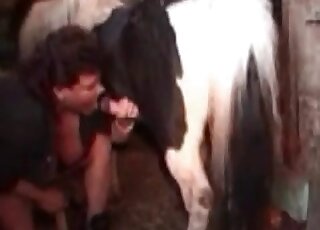 Cum-thirsty mom gets sucks a pony’s cock and gets mouth creampied